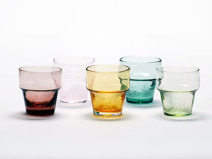 沖縄県から 琉球ガラスの こぼしにくいコップ