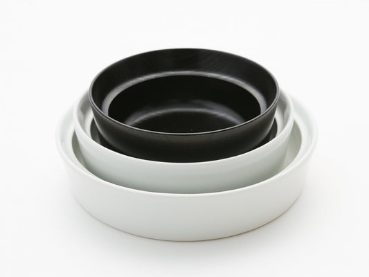 山中漆器と砥部焼の こぼしにくい器 3点セット