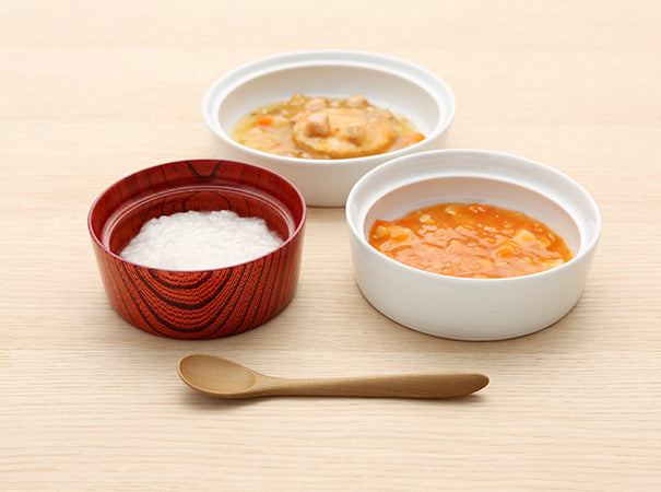 山中漆器と砥部焼の こぼしにくい器 3点セット